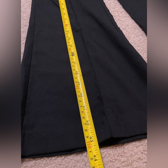 H&M black gothic style trousers with flared bottoms (US 8, 40) - Picture 5 of 7